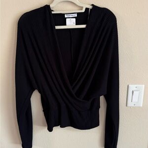 Apricot Lane Black Drape Blouse